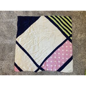 Diane Von Furstenberg Vintage Large Rectangle Geometric Scarf Hand Rolled